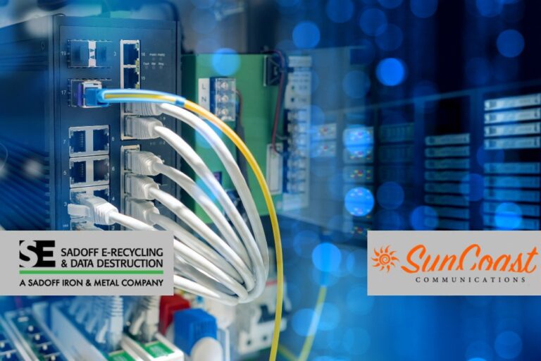 Network equipment with SunCoast and Sadoff logo