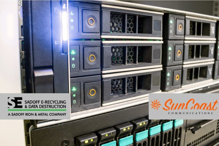 Decommissioned IT Assets with Sadoff and suncoast logos