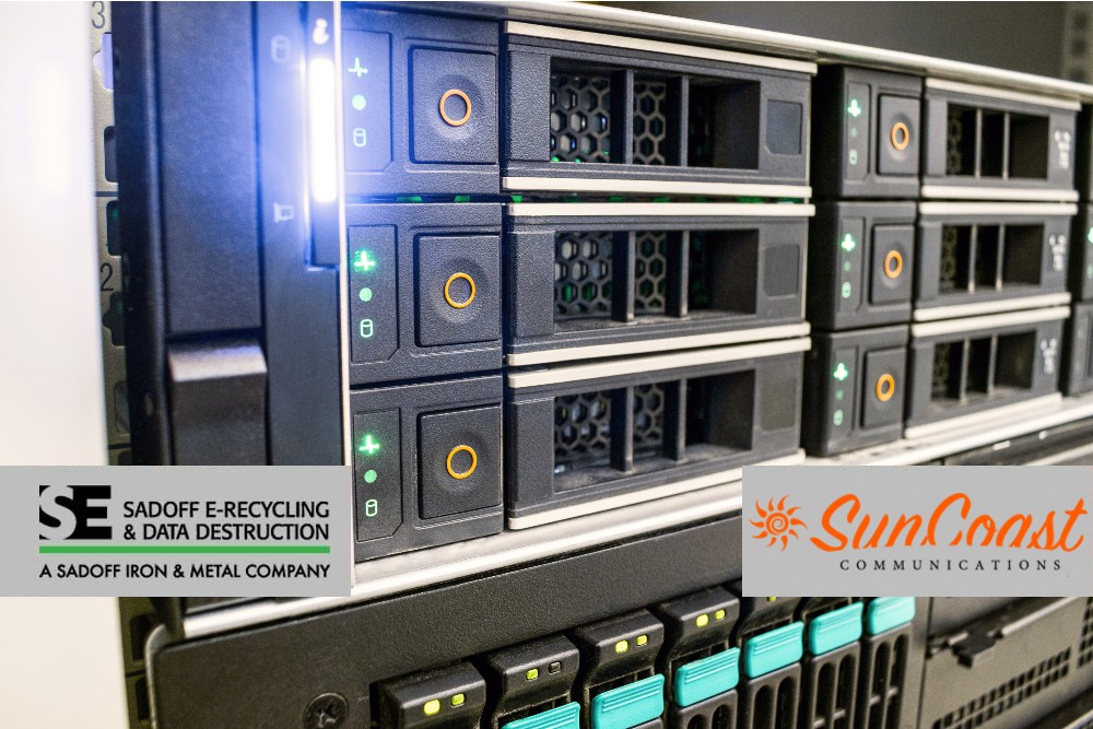 Decommissioned IT Assets with Sadoff and suncoast logos
