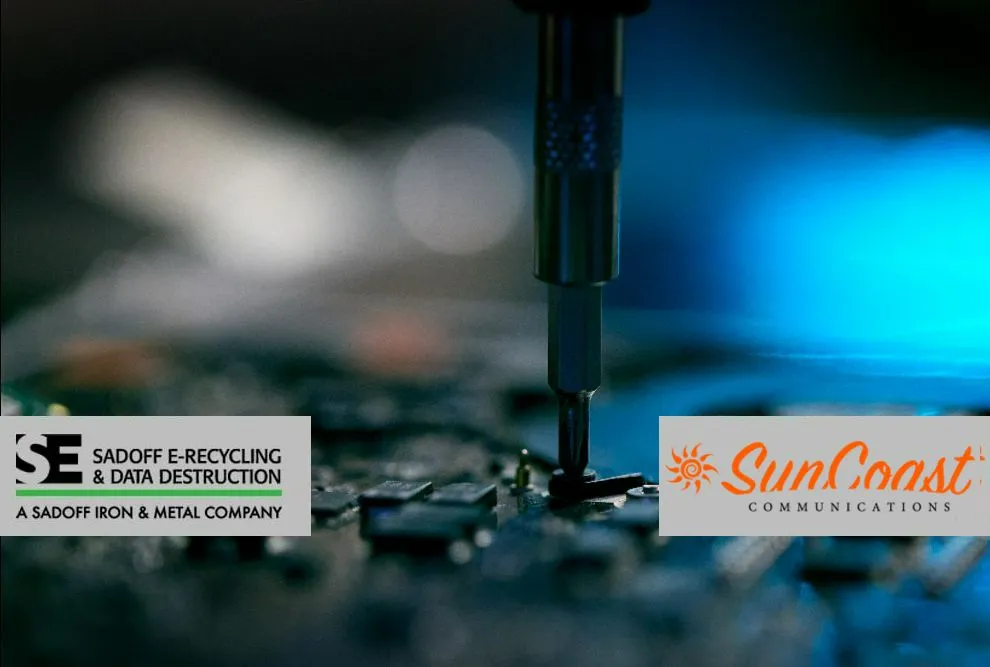 repairing a circuit baord with Sadoff and SunCoast logos